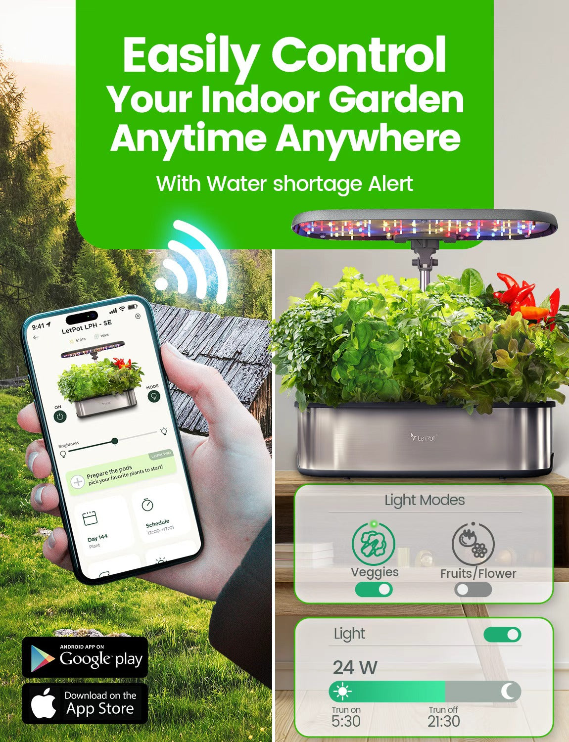 LetPot LPH-SE smart app control and plant monitoring