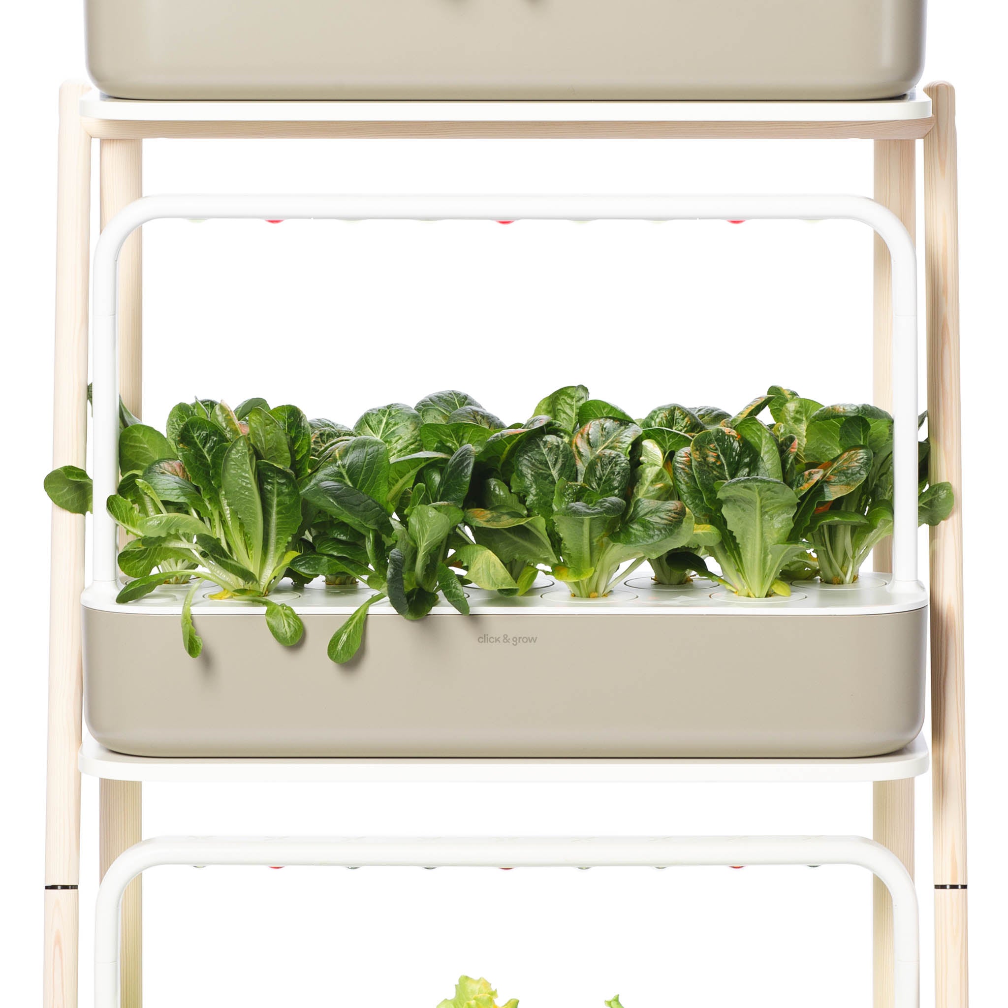 Smart Garden 27 stacked shelves and plant pods detail